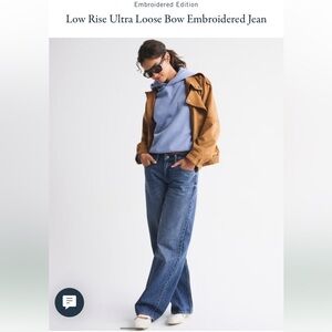 Abercrombie & Fitch Blue Wide-Leg Boyfriend Jeans